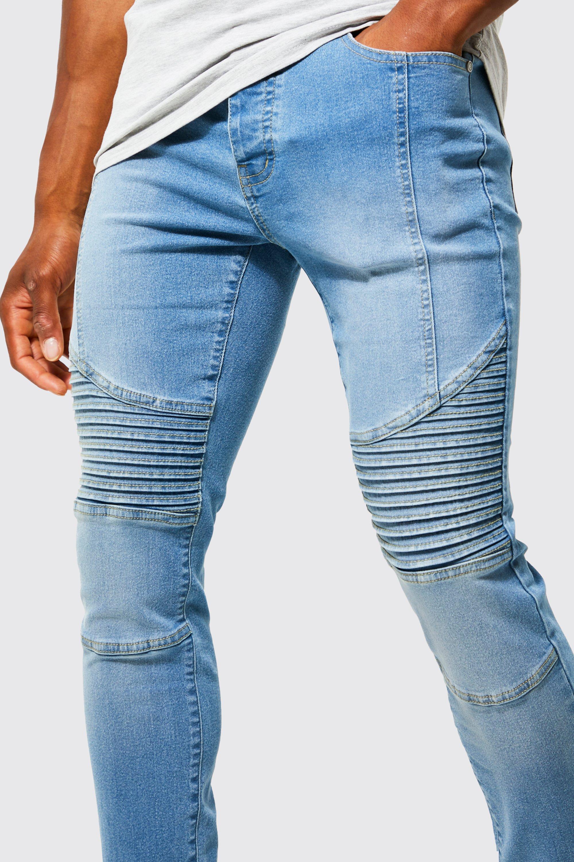 Cheap skinny biker on sale jeans